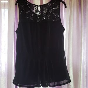 Black Sleeveless Blouse